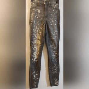 Gray Splatter Pattern Jeans
